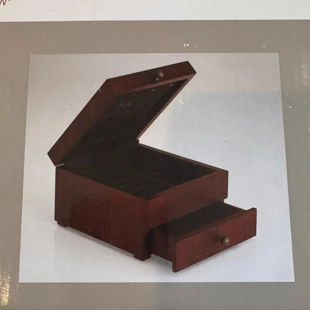 New in Box Vtg Croft & Barrow Cafe Chez Nino Jewelry Box 8.5